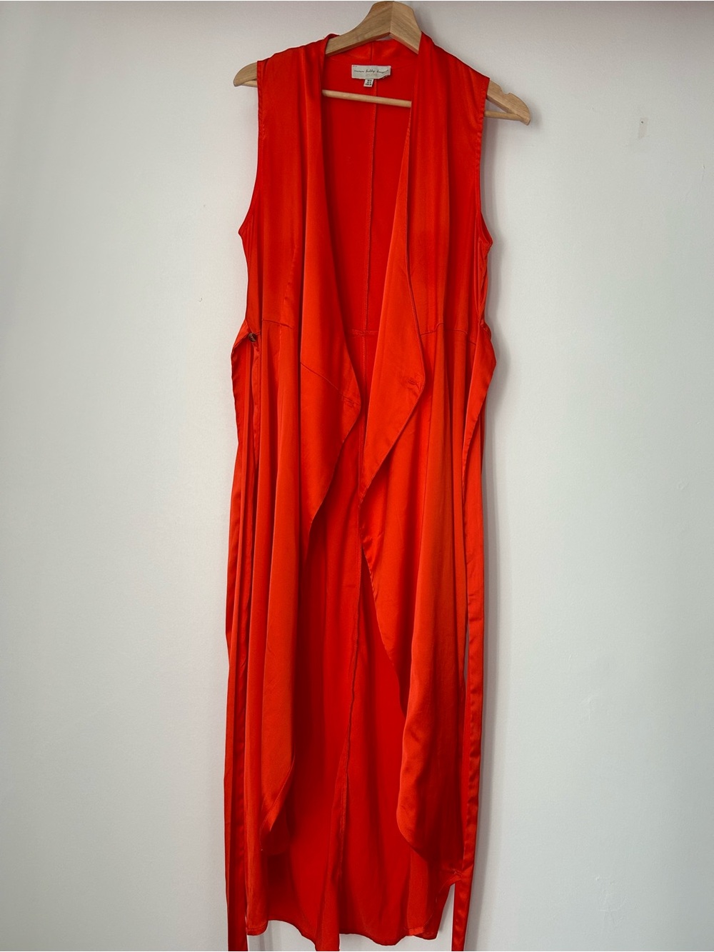 Never fully dressed Sleeveless wrap Long Dress in tangerine